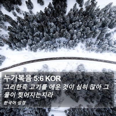 누가복음 5:6 KOR Bible Verse Image