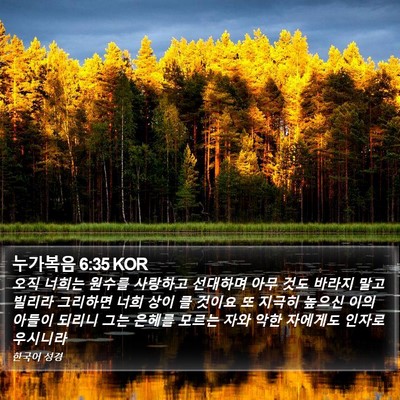 누가복음 6:35 KOR Bible Verse Image