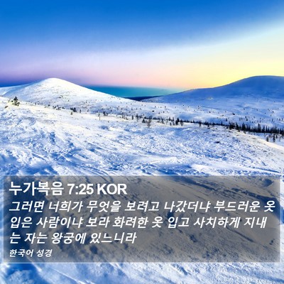 누가복음 7:25 KOR Bible Verse Image