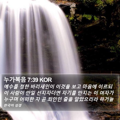 누가복음 7:39 KOR Bible Verse Image
