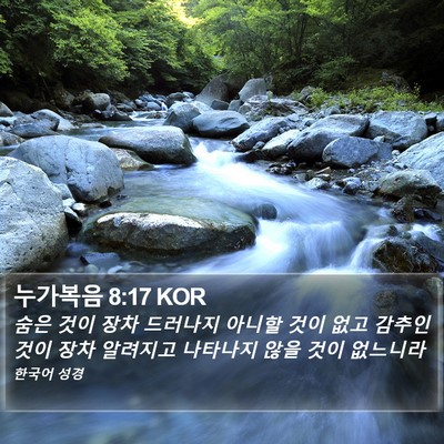 누가복음 8:17 KOR Bible Verse Image