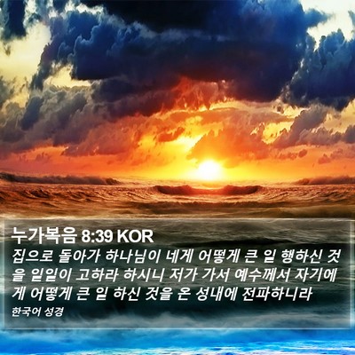 누가복음 8:39 KOR Bible Verse Image