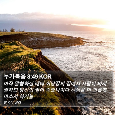 누가복음 8:49 KOR Bible Verse Image