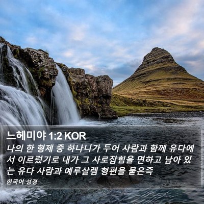 느헤미야 1:2 KOR Bible Verse Image
