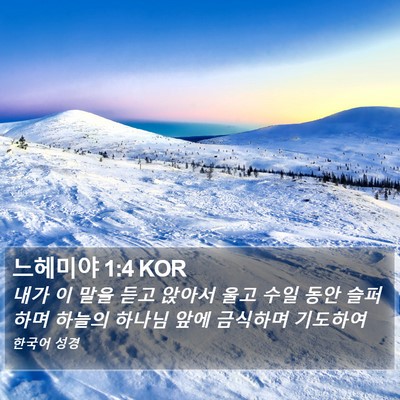 느헤미야 1:4 KOR Bible Verse Image
