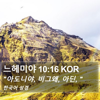 느헤미야 10:16 KOR Bible Verse Image