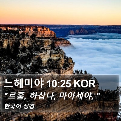 느헤미야 10:25 KOR Bible Verse Image