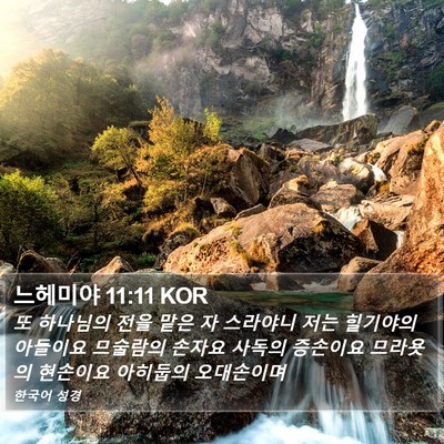 느헤미야 11:11 KOR Bible Verse Image