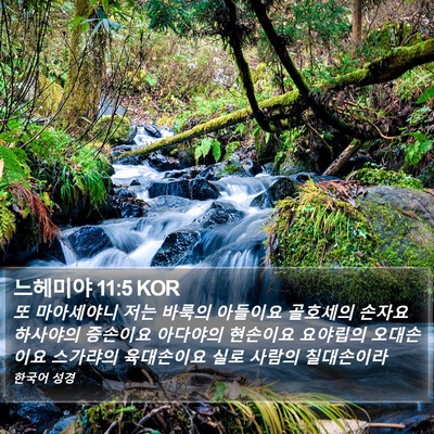 느헤미야 11:5 KOR Bible Verse Image