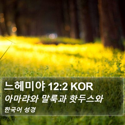 느헤미야 12:2 KOR Bible Verse Image