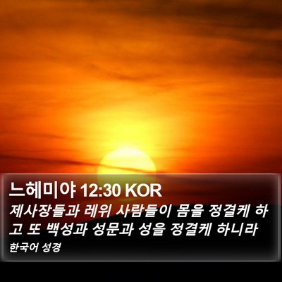 느헤미야 12:30 KOR Bible Verse Image