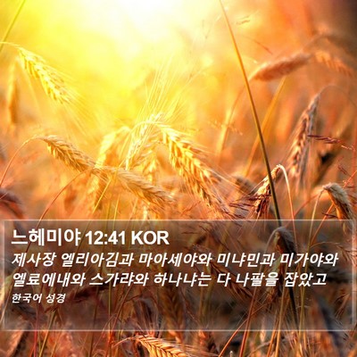 느헤미야 12:41 KOR Bible Verse Image