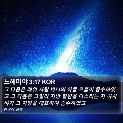느헤미야 3:17 KOR Bible Verse Image