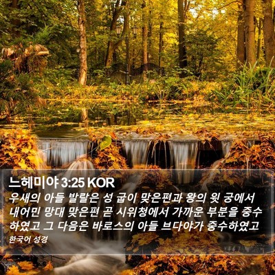 느헤미야 3:25 KOR Bible Verse Image