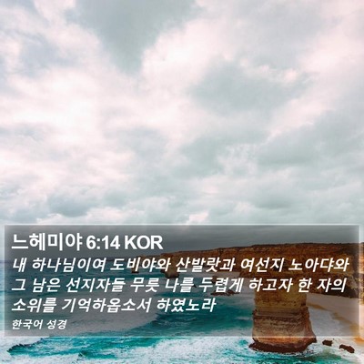 느헤미야 6:14 KOR Bible Verse Image