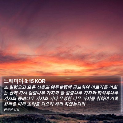 느헤미야 8:15 KOR Bible Verse Image