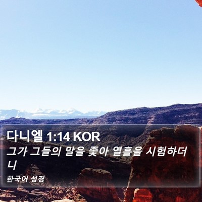다니엘 1:14 KOR Bible Verse Image