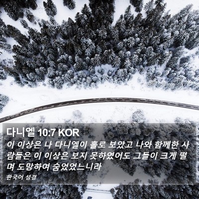 다니엘 10:7 KOR Bible Verse Image