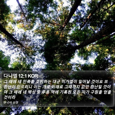 다니엘 12:1 KOR Bible Verse Image