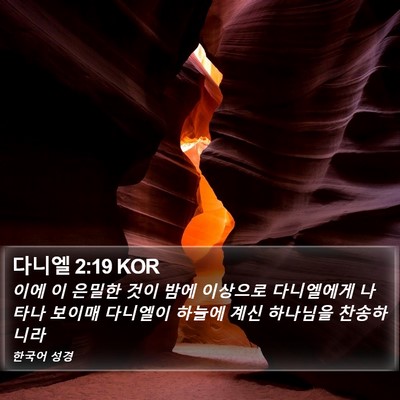 다니엘 2:19 KOR Bible Verse Image
