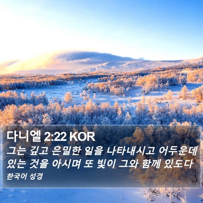 다니엘 2:22 KOR Bible Verse Image