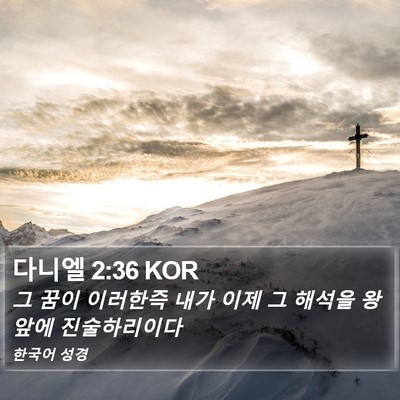 다니엘 2:36 KOR Bible Verse Image