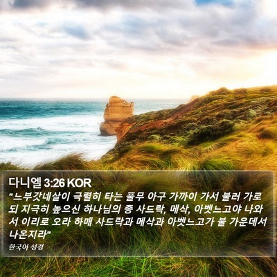 다니엘 3:26 KOR Bible Verse Image