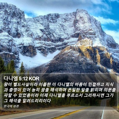 다니엘 5:12 KOR Bible Verse Image
