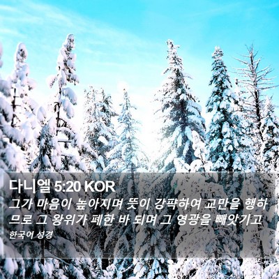 다니엘 5:20 KOR Bible Verse Image