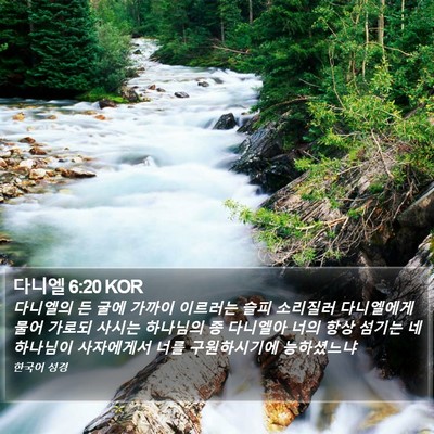 다니엘 6:20 KOR Bible Verse Image