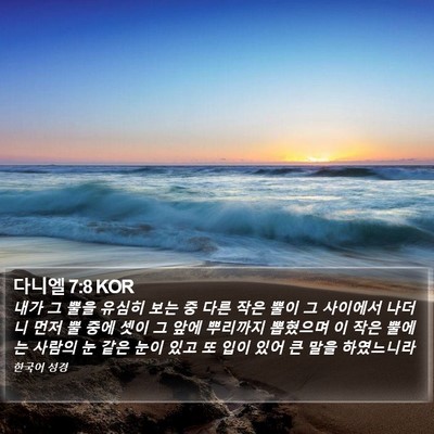 다니엘 7:8 KOR Bible Verse Image