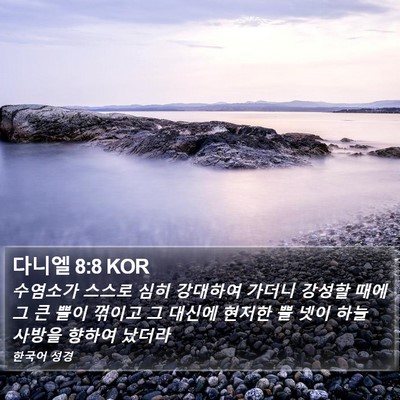 다니엘 8:8 KOR Bible Verse Image