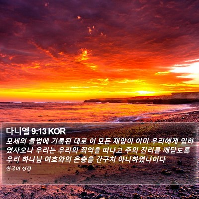 다니엘 9:13 KOR Bible Verse Image