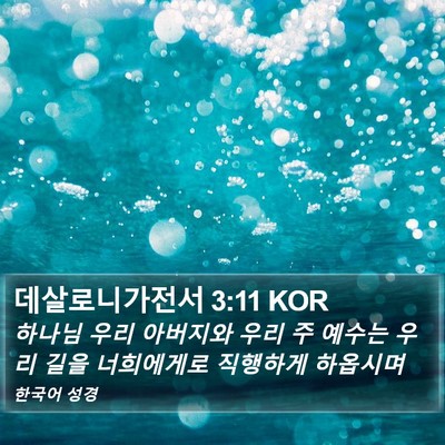 데살로니가전서 3:11 KOR Bible Verse Image