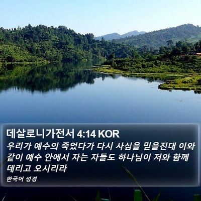 데살로니가전서 4:14 KOR Bible Verse Image