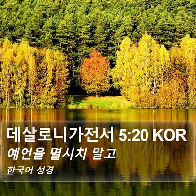 데살로니가전서 5:20 KOR Bible Verse Image