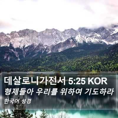 데살로니가전서 5:25 KOR Bible Verse Image