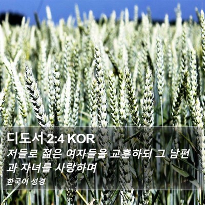 디도서 2:4 KOR Bible Verse Image
