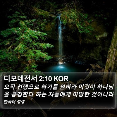 디모데전서 2:10 KOR Bible Verse Image
