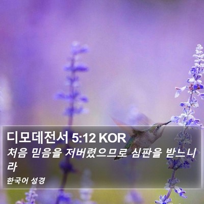 디모데전서 5:12 KOR Bible Verse Image