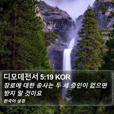 디모데전서 5:19 KOR Bible Verse Image
