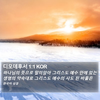 디모데후서 1:1 KOR Bible Verse Image