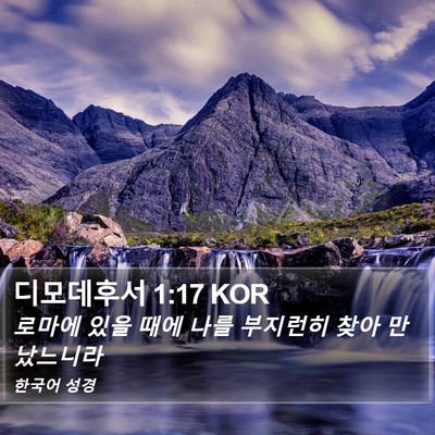 디모데후서 1:17 KOR Bible Verse Image