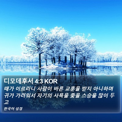 디모데후서 4:3 KOR Bible Verse Image