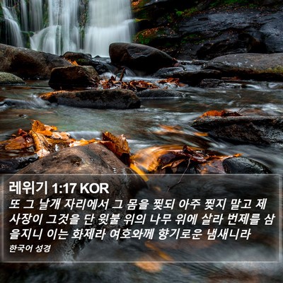 레위기 1:17 KOR Bible Verse Image