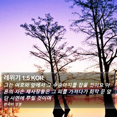 레위기 1:5 KOR Bible Verse Image