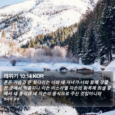 레위기 10:14 KOR Bible Verse Image