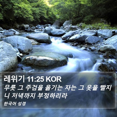 레위기 11:25 KOR Bible Verse Image