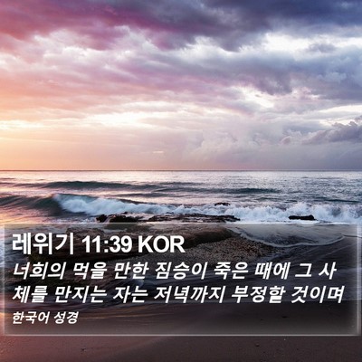 레위기 11:39 KOR Bible Verse Image