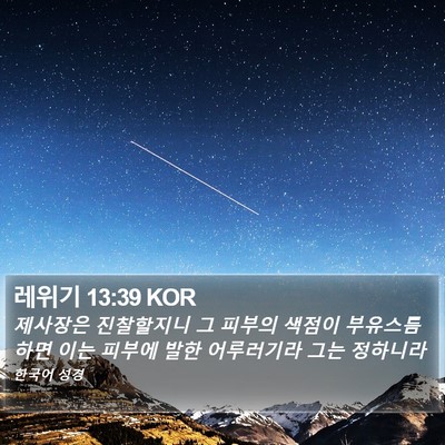 레위기 13:39 KOR Bible Verse Image